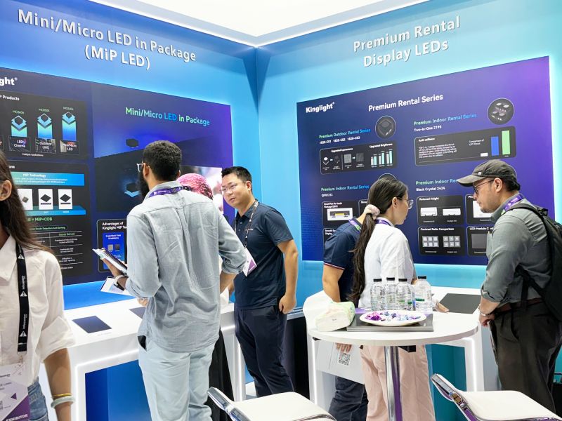 vistors at Kinglight booth 